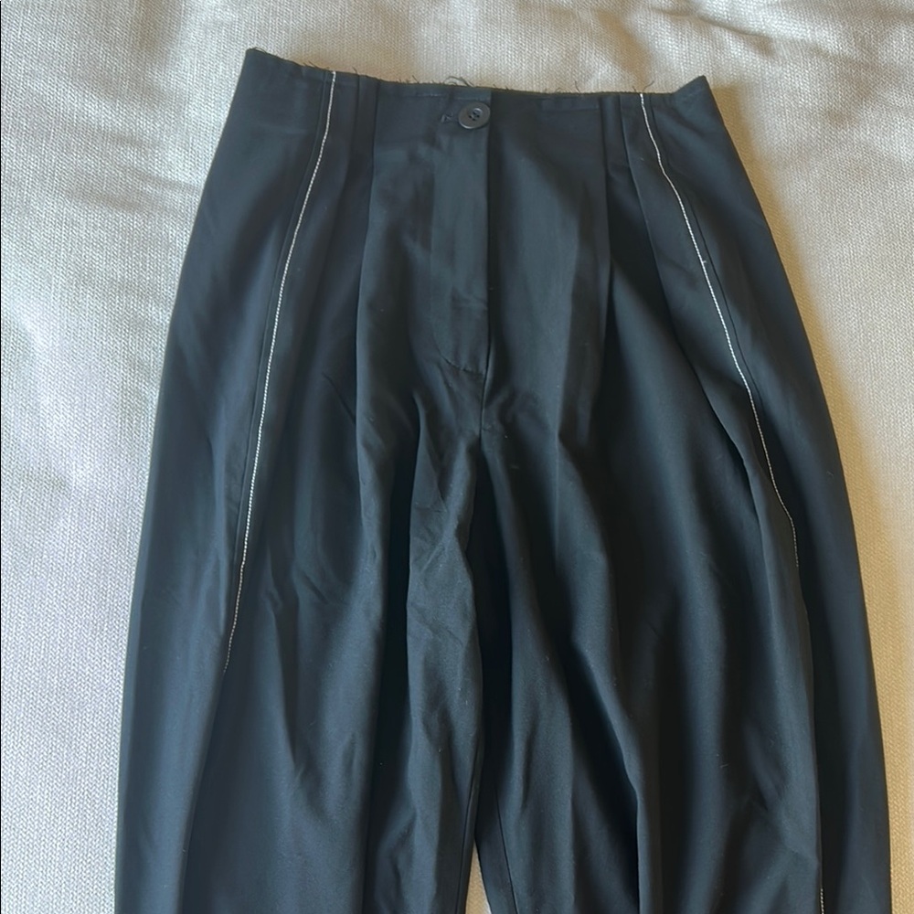 NBD Black High-Waisted Tailored Trousers